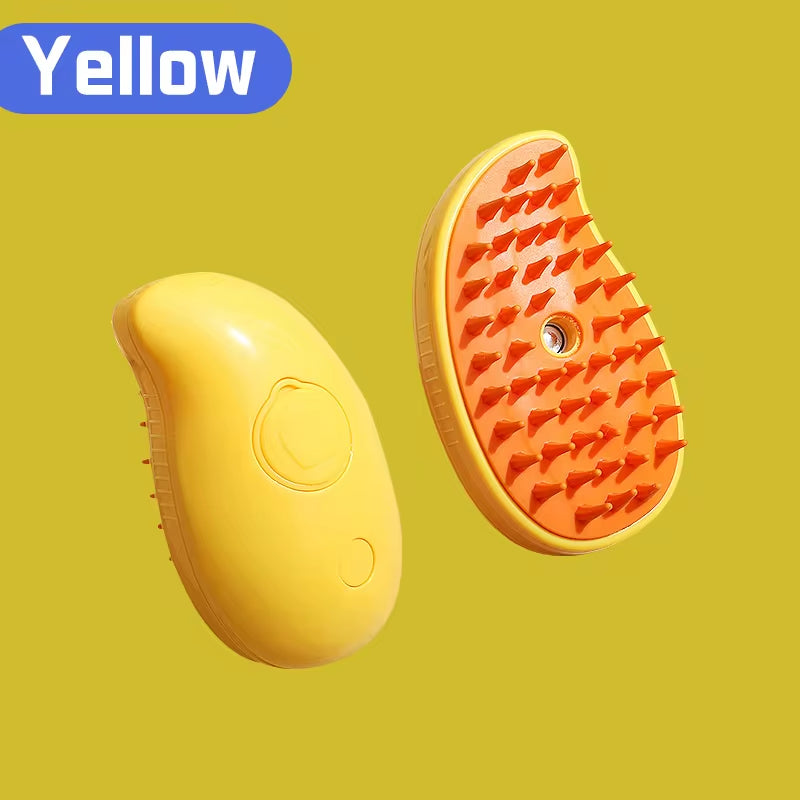 3-in-1 Electric Steam Pet Brush — Spray, Massage & Hair Removal Comb for Dogs & Cats