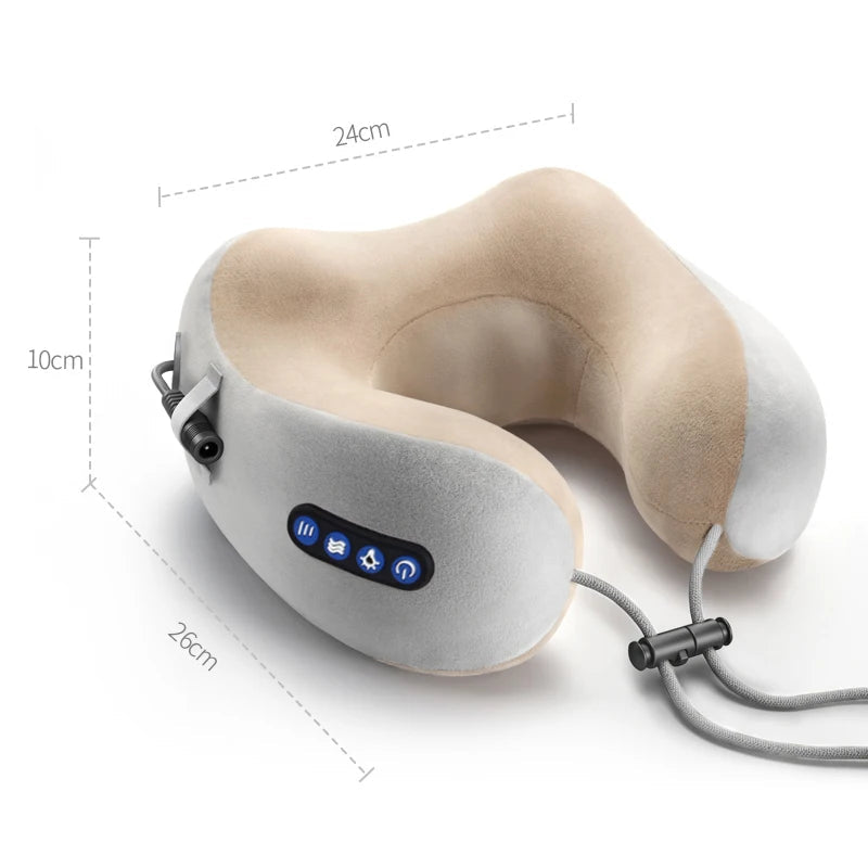 Electric Neck & Shoulder Massager — Portable U-Shape Cervical Relief Pillow