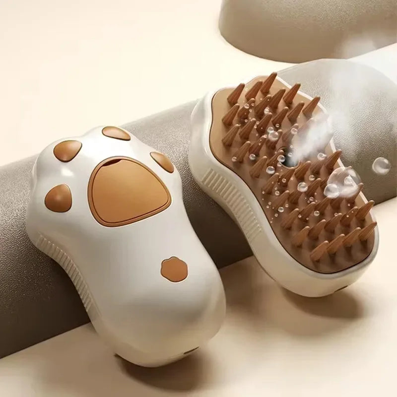3-in-1 Electric Steam Pet Brush — Spray, Massage & Hair Removal Comb for Dogs & Cats