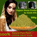 Natural Henna Hair Dye Powder — Ammonia-Free Color for Black, Brown & Indigo