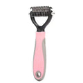 Professional Pet Deshedding Brush – Dog & Cat Hair Remover Comb with Knot Cutter for All Coat Types