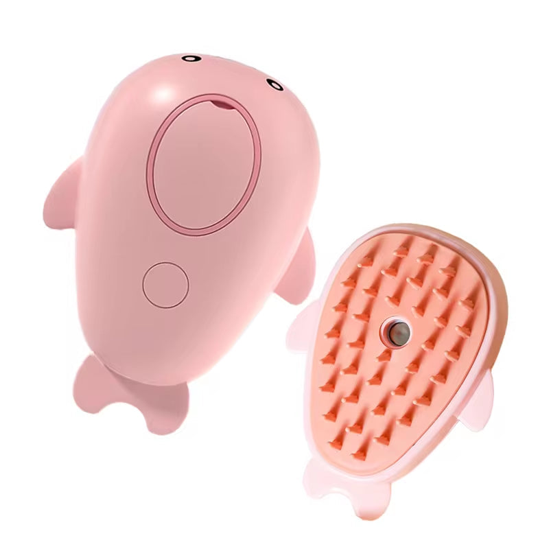 3-in-1 Electric Steam Pet Brush — Spray, Massage & Hair Removal Comb for Dogs & Cats