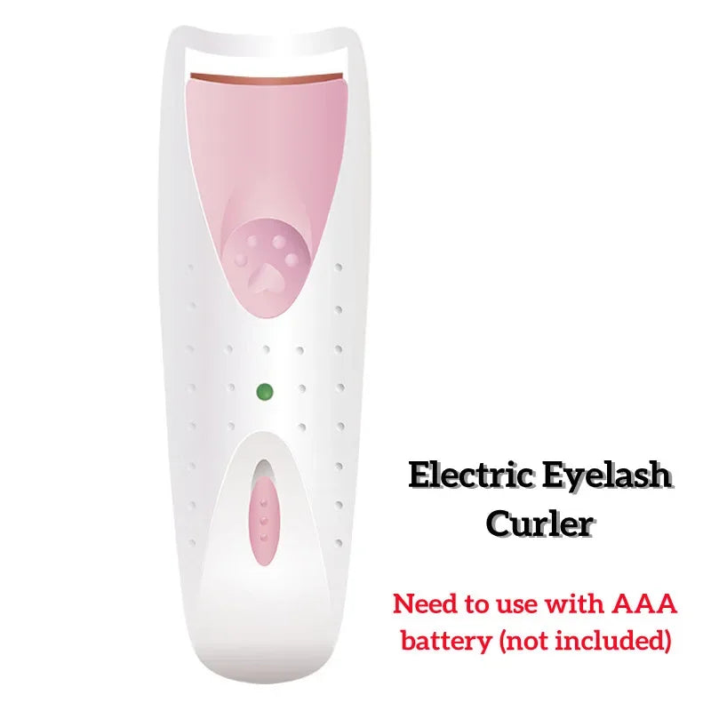 Electric Heated Eyelash Curler — Long-Lasting Lash Perm & Curl Tool with Eyelash Card