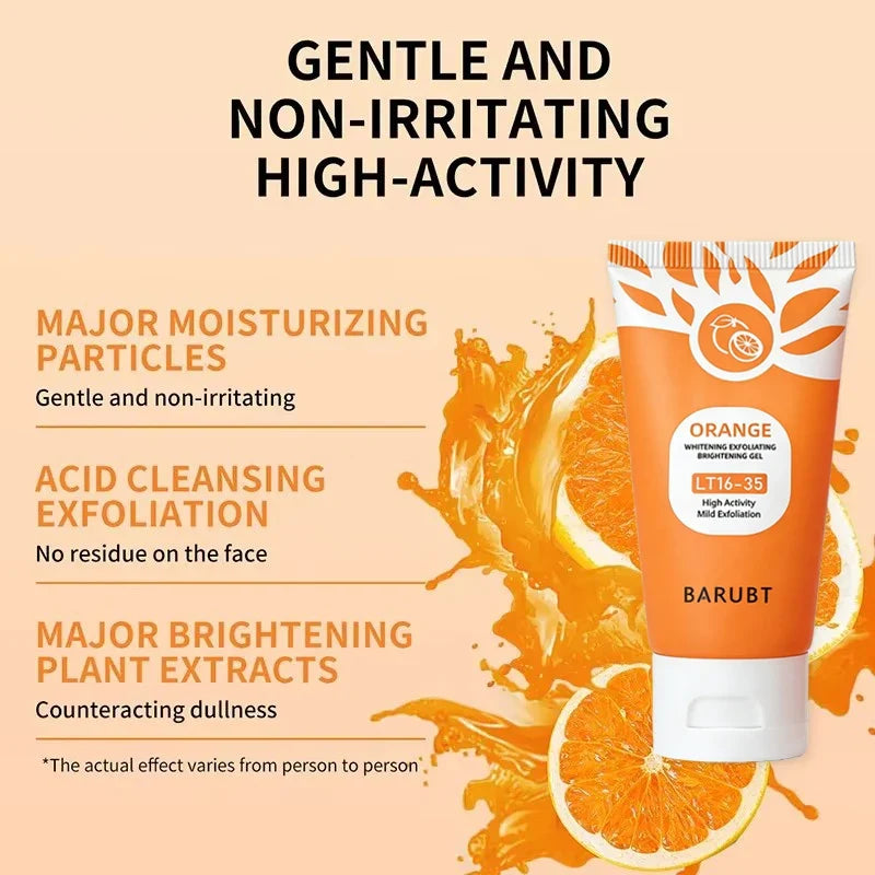 Orange Exfoliating Gel Scrub – Gentle Dead Skin Remover for Face & Body | 50g