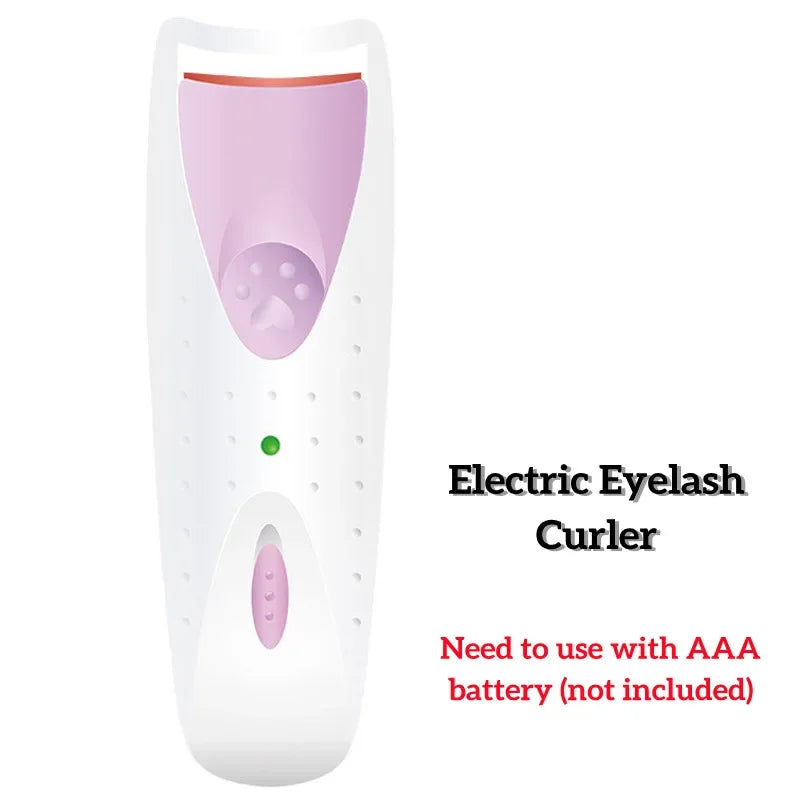 Electric Heated Eyelash Curler — Long-Lasting Lash Perm & Curl Tool with Eyelash Card