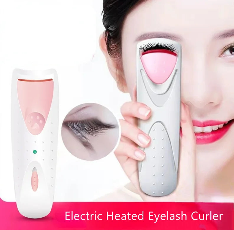 Electric Heated Eyelash Curler — Long-Lasting Lash Perm & Curl Tool with Eyelash Card