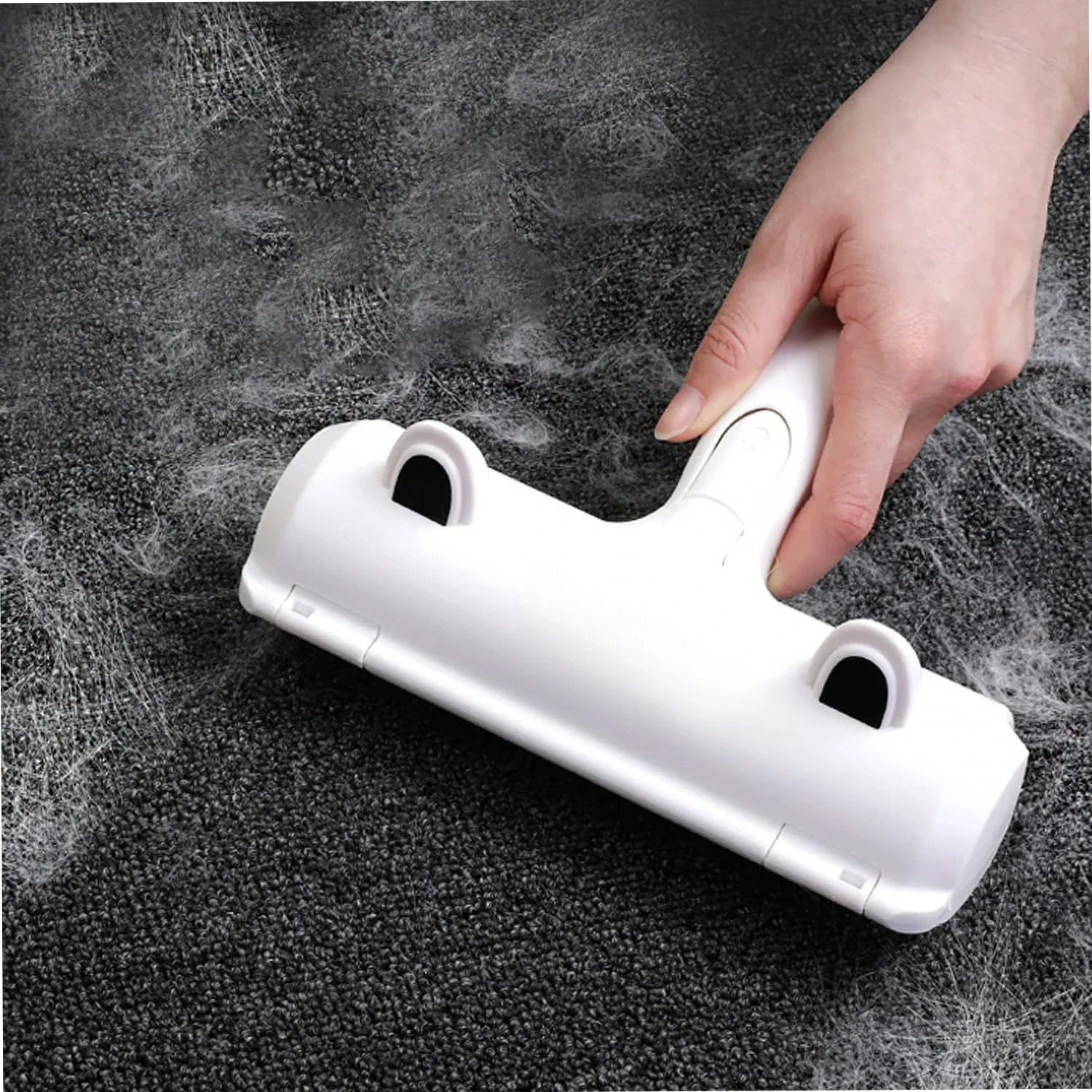 Reusable Pet Hair Remover — Push-Pull Lint Roller for Dog & Cat Fur on Clothes & Furniture