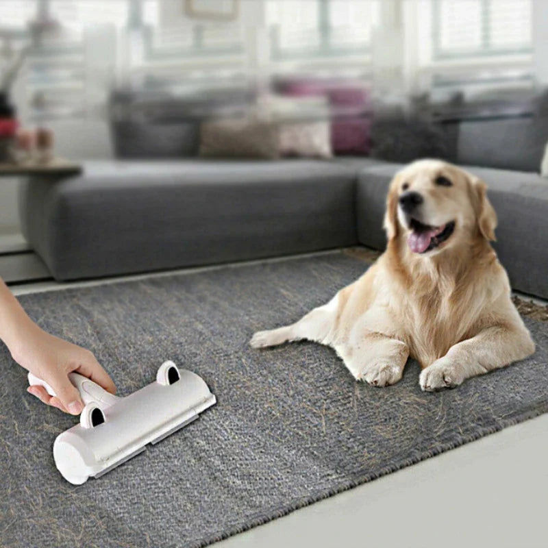 Reusable Pet Hair Remover — Push-Pull Lint Roller for Dog & Cat Fur on Clothes & Furniture