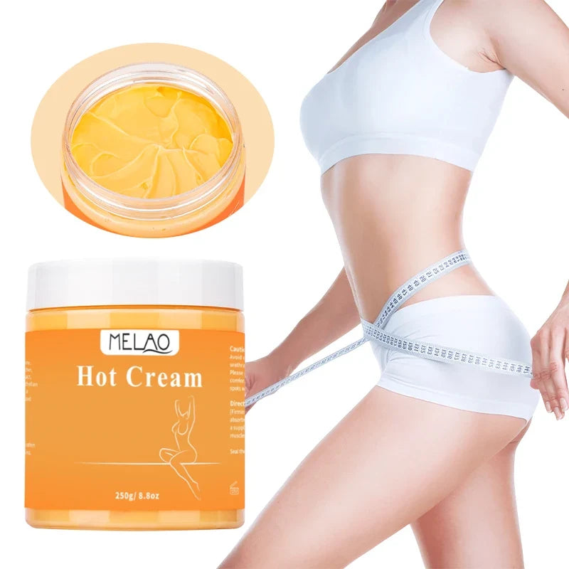 MELAO Natural Hot Cream Massage Gel – 87% Organic Cellulite & Skin Toning Cream for Aches & Firming
