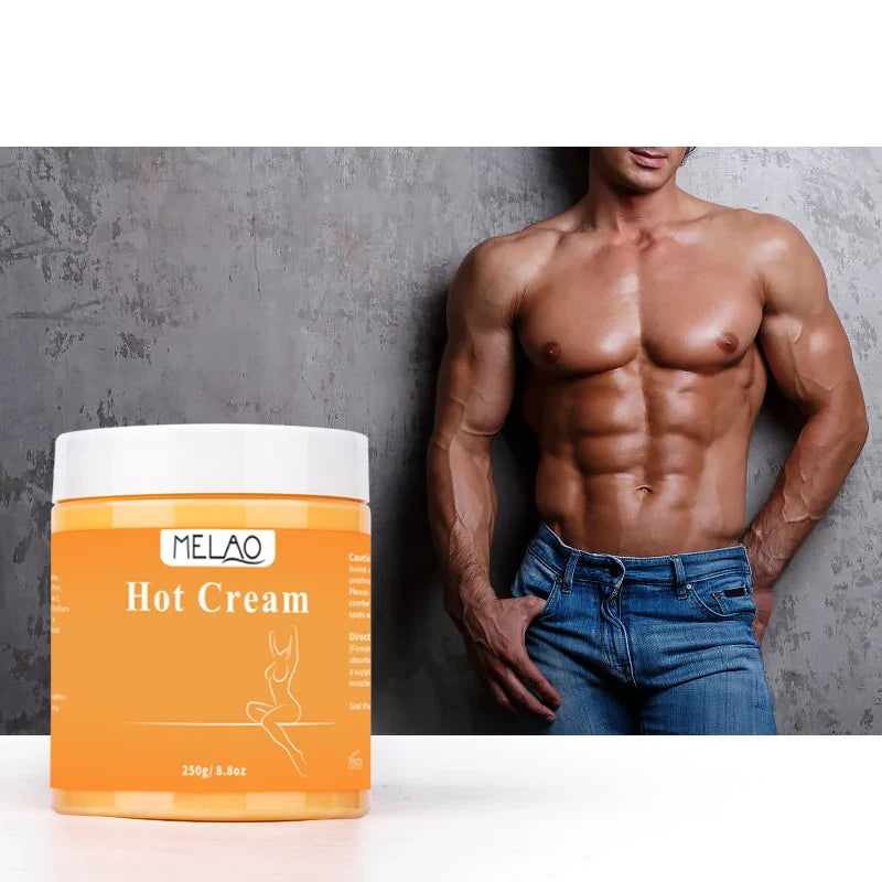 MELAO Natural Hot Cream Massage Gel – 87% Organic Cellulite & Skin Toning Cream for Aches & Firming