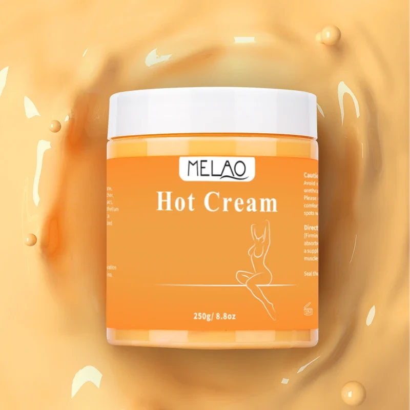 MELAO Natural Hot Cream Massage Gel – 87% Organic Cellulite & Skin Toning Cream for Aches & Firming