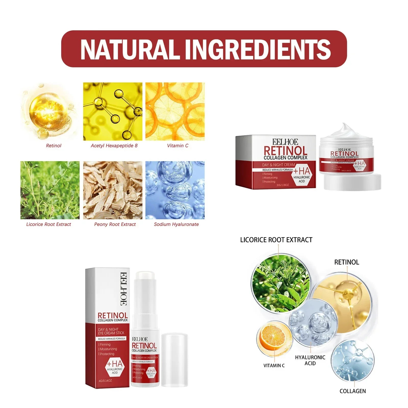 Retinol Anti-Aging Face Serum Set — Firms, Lifts & Fades Fine Lines
