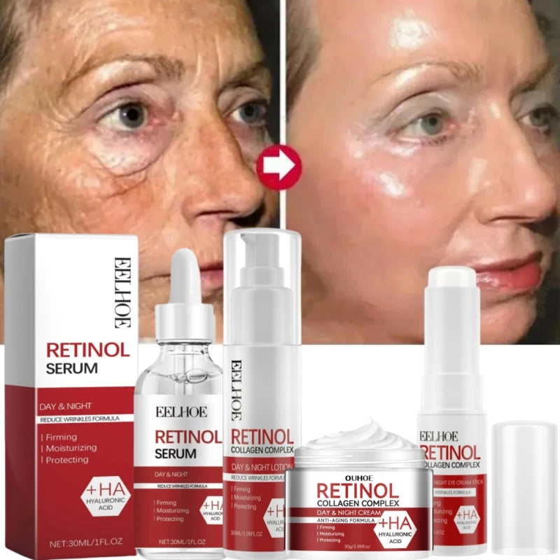 Retinol Anti-Aging Face Serum Set — Firms, Lifts & Fades Fine Lines