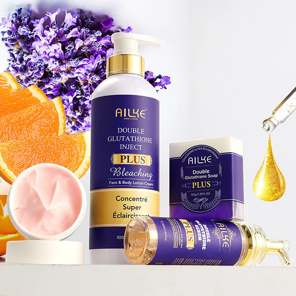 Double Glutathione Whitening Skin Care Set — Moisturize, Brighten & Fade Dark Spots
