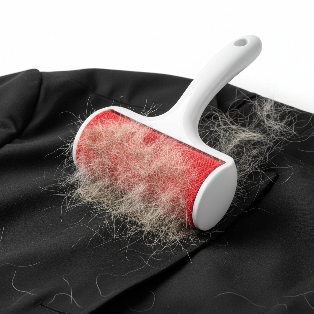 Reusable Pet Hair Remover — Push-Pull Lint Roller for Dog & Cat Fur on Clothes & Furniture