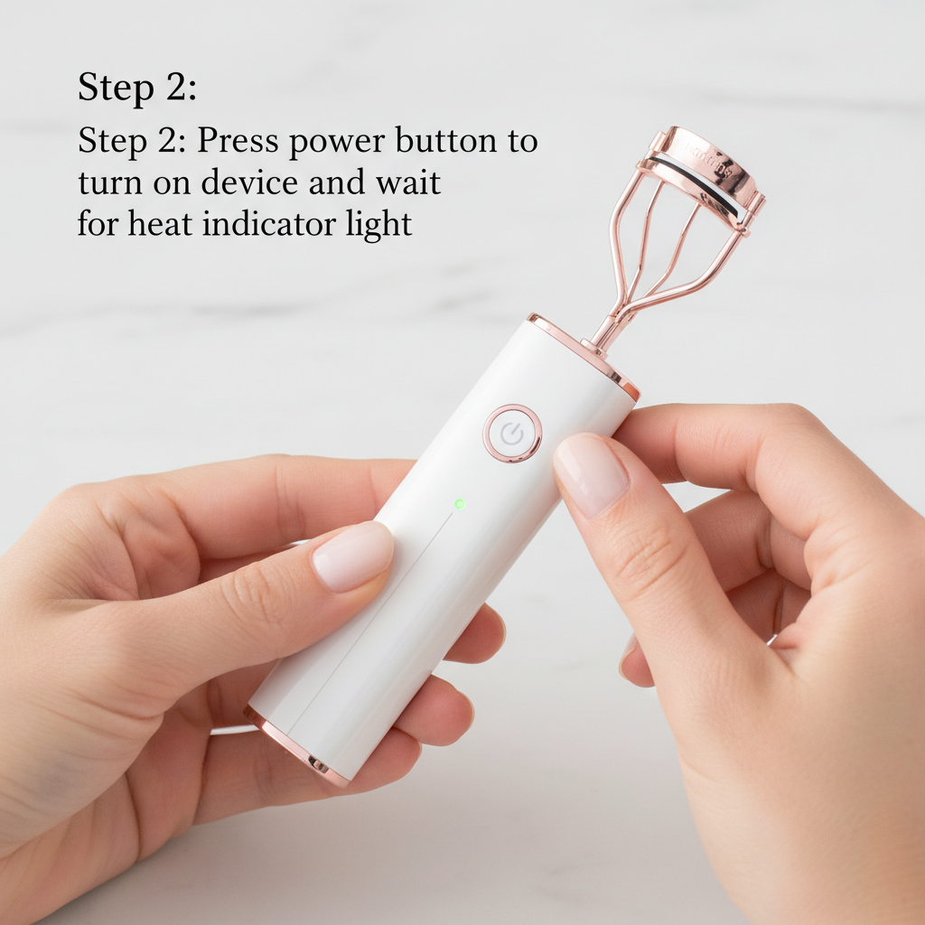 Electric Heated Eyelash Curler — Long-Lasting Lash Perm & Curl Tool with Eyelash Card
