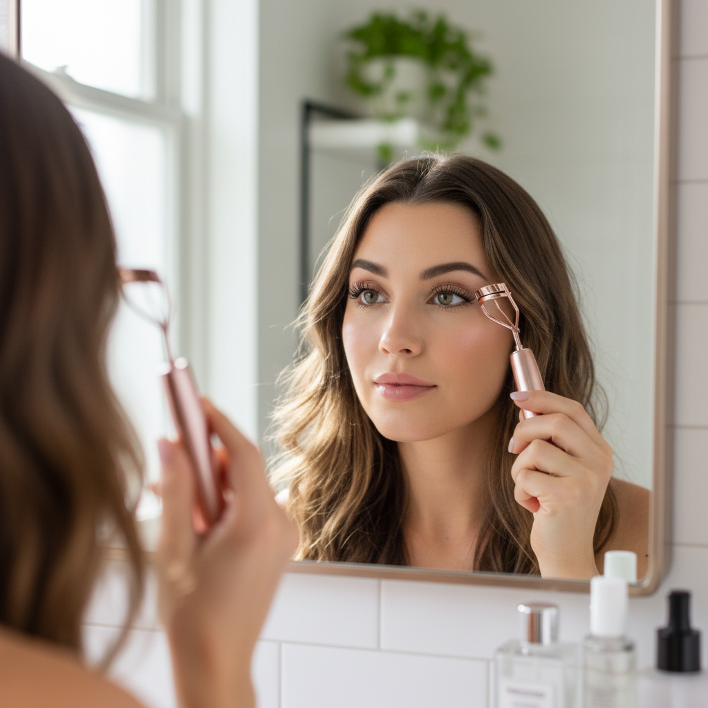 Electric Heated Eyelash Curler — Long-Lasting Lash Perm & Curl Tool with Eyelash Card