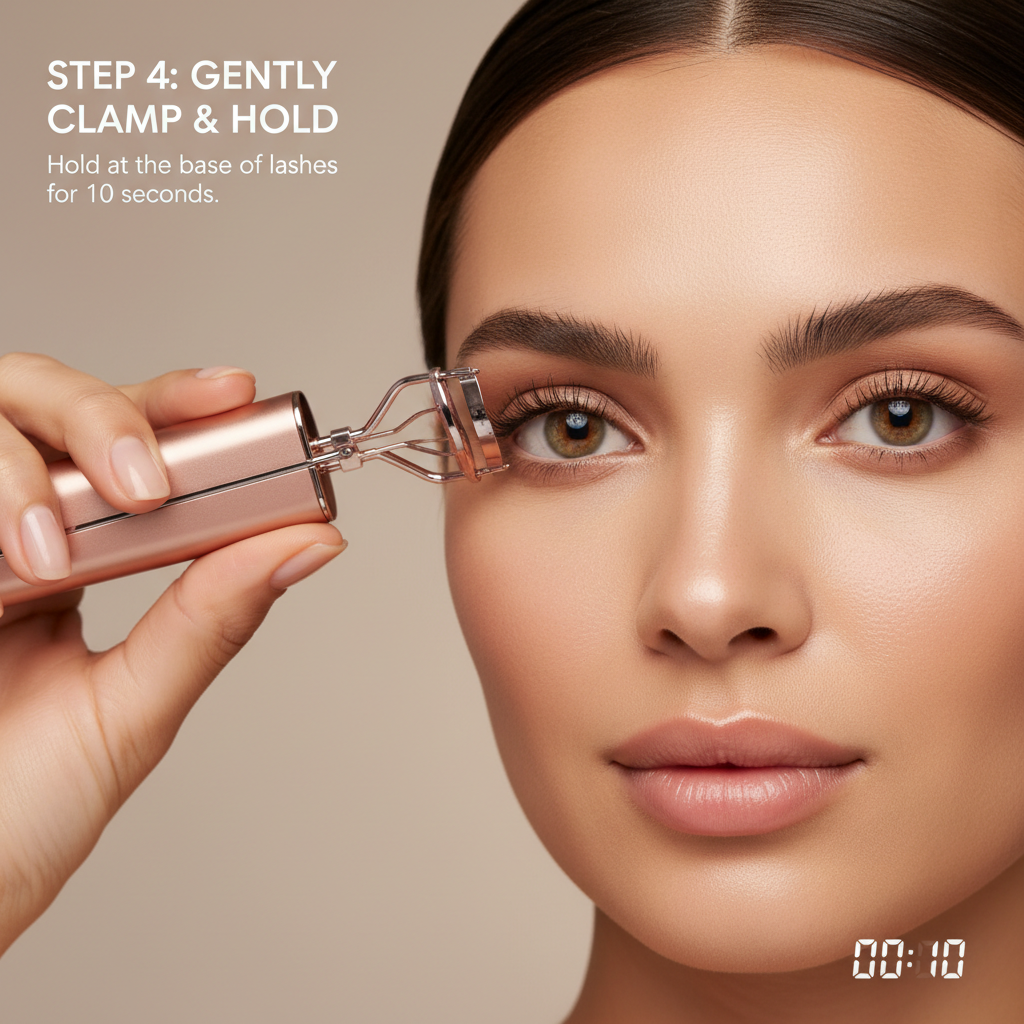 Electric Heated Eyelash Curler — Long-Lasting Lash Perm & Curl Tool with Eyelash Card