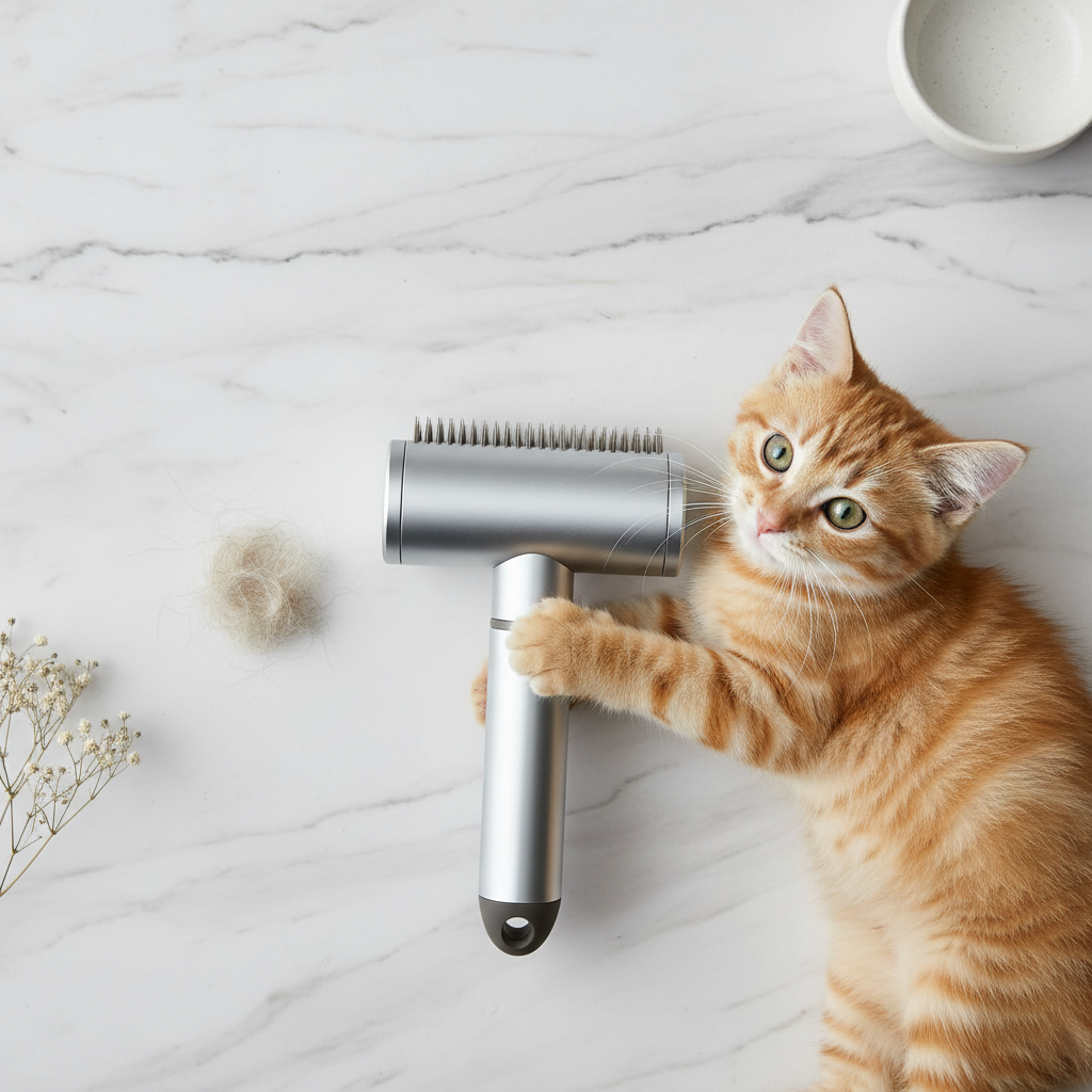 Reusable Pet Hair Remover — Push-Pull Lint Roller for Dog & Cat Fur on Clothes & Furniture