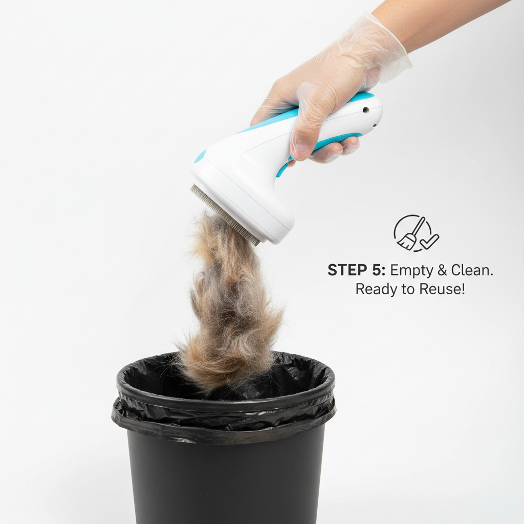 Reusable Pet Hair Remover — Push-Pull Lint Roller for Dog & Cat Fur on Clothes & Furniture